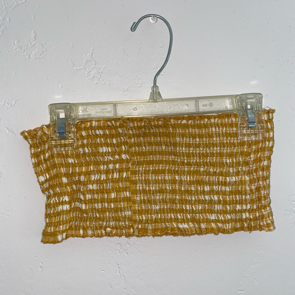 Brandy Melville Yellow Gingham/Plaid Bandeau